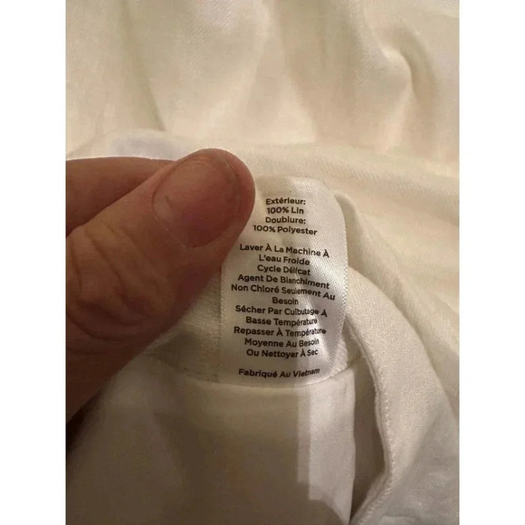 Talbot Women's White Zip Up & Button Front Straight Dress Pants Size 12 - Picture 7 of 9